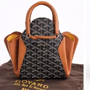 GOYARD Chevron Print Coated Canvas Mustique Accordion Shoulder Bag